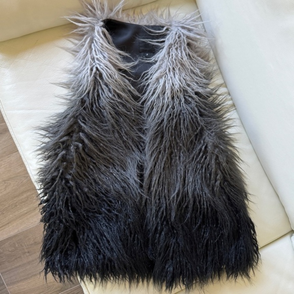 Anna Sui Ombre fur vest jacket
